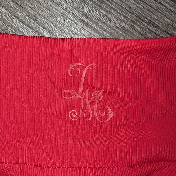 Asymmetrical Red Skirt with Shorts - Picture 8 of 8